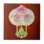 AN121 Art Nouveau Reproduction Antiek Tile Tegeltje (Voorkant)