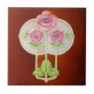 AN121 Art Nouveau Reproduction Antiek Tile Tegeltje