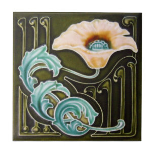 AN124 Art Nouveau Reproduction Antiek Tile Tegeltje