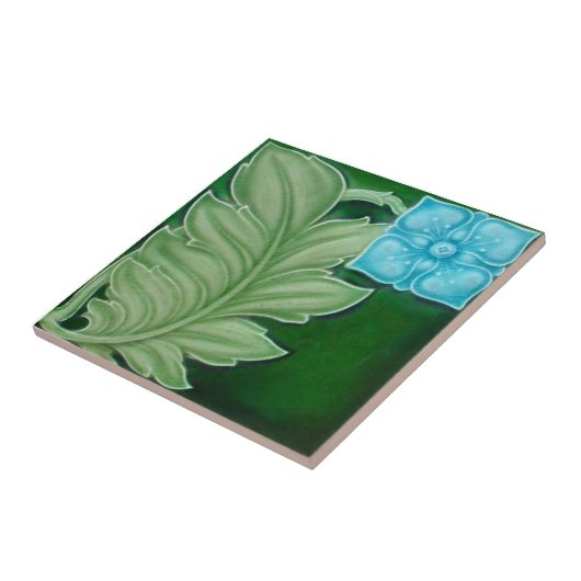 AN128 Art Nouveau Reproduction Antiek Tile Tegeltje (Zijkant)