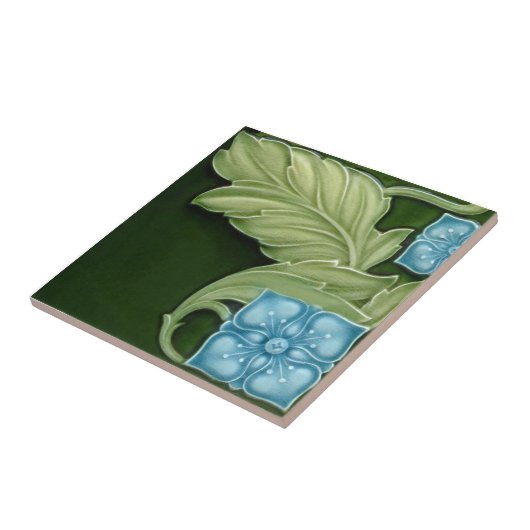 AN130 Art Nouveau Reproduction Antiek Tile Tegeltje (Zijkant)