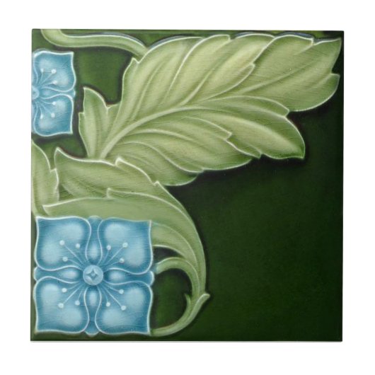 AN131 Art Nouveau Reproduction Antiek Tile Tegeltje (Voorkant)
