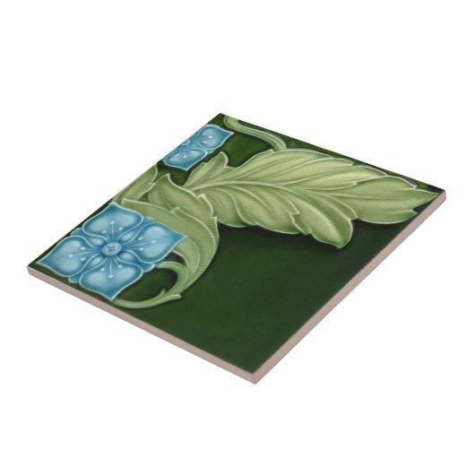 AN131 Art Nouveau Reproduction Antiek Tile Tegeltje (Zijkant)