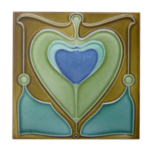 AN134 Art Nouveau Reproduction Antiek Tile Tegeltje