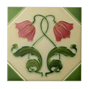 AN135 Art Nouveau Reproduction Antiek Tile Tegeltje