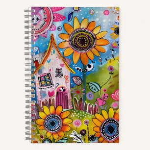 *~* AN1 Bloemrijke Fantasie Whimsical Gelukkige Notitieboek