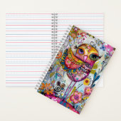 *~* AN1  Floral Fantasy Whimsical Happy CUTE BIRD  Notitieboek (Binnen)