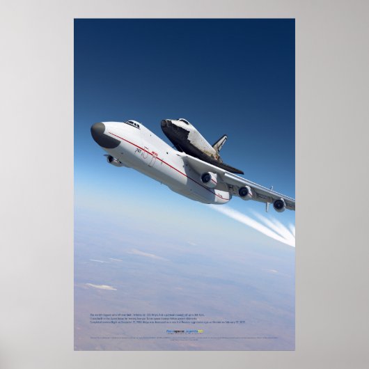 An-225 Mriya & Buran in de lucht Poster (Voorkant)