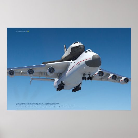 An-225 Mriya & Buran in de lucht Poster (Voorkant)