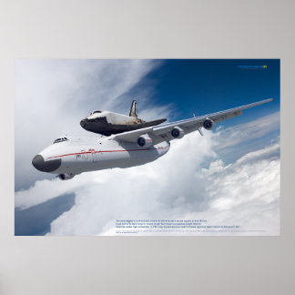 An-225 Mriya & Buran: Poster over een luchtvaartle