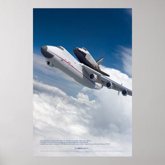 An-225 Mriya en Buran Shuttle Vlucht Poster (Voorkant)