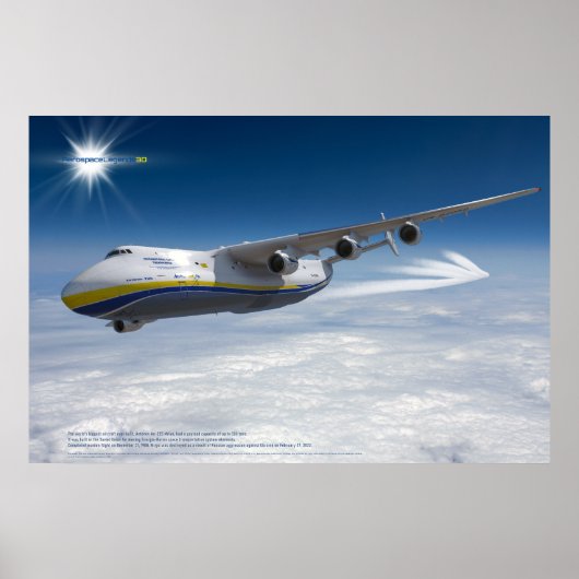An-225 Mriya: Grootste vliegtuig ter wereld 3D pos Poster (Voorkant)