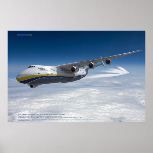 An-225 Mriya: Grootste vliegtuig ter wereld 3D Poster (Voorkant)