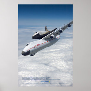 An-225 Mriya Vliegtuig met Buran Shuttle Poster