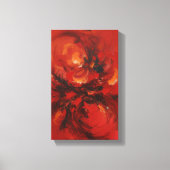 An abstract masterpiece,"Red Swirls" Canvas Afdruk (Voorkant)