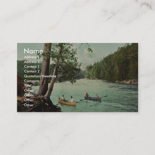 An Adirondack mountainstream klassiek Photochrom Visitekaartje (Voorkant)