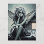 An adorable annoyed winter Fairy Briefkaart (Voorkant)