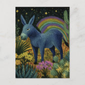 An adorable donkey in the desert briefkaart (Voorkant)