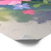 An Adorable Skunk Napping in Flowers and Quote Poster (Hoek)