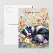 An Adorable Skunk | Saying Hello Briefkaart (Voorkant / Achterkant)