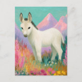 An Adorable White Donkey Briefkaart (Voorkant)