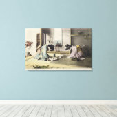 An Aftermiddag Call, c.1880 (met de hand gekleurde Canvas Afdruk (Insitu (Houten vloer))