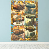 An Almanach of Airships Canvas Afdruk (Insitu (Houten vloer))