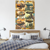 An Almanach of Airships Canvas Afdruk (Insitu (Slaapkamer))