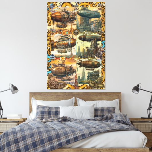 An Almanach of Airships Canvas Afdruk (Insitu (Slaapkamer))