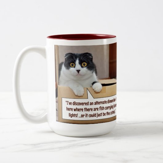 An alternate dimension tweekleurige koffiemok (Links)