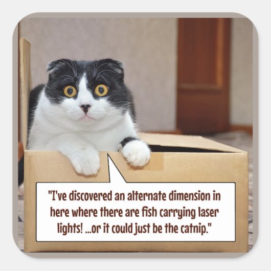 An alternate dimension vierkante sticker (Voorkant)