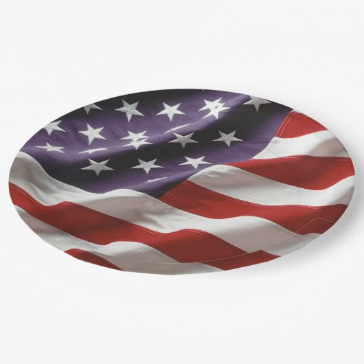 AN American Flag - VS Papieren Bordje (Gekanteld)