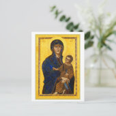 An Ancient Madonna and Child Holiday Christmas  Briefkaart (Staand voorkant)