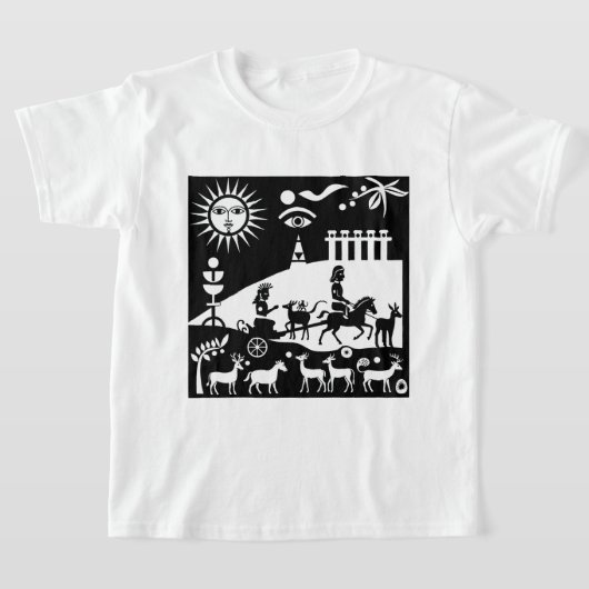 An ancient-style illustration t-shirt (Laagn)