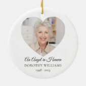 An Angel in Heaven Memorial Angel Lily  Keramisch Ornament (Achterkant)