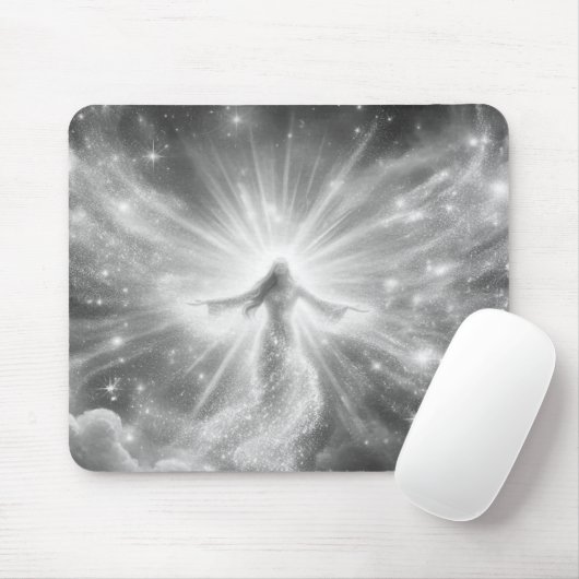 An Angel in the Clouds on a Thick Mousepad Muismat (Met muis)