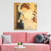 An Angel Playing a Flageolet By Burne Jones Canvas Afdruk (Insitu (Woonkamer))