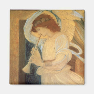 An Angel Playing a Flageolet By Burne Jones Magneet