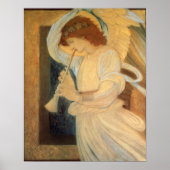 An Angel Playing a Flageolet By Burne Jones Poster (Voorkant)