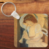 An Angel Playing a Flageolet By Burne Jones Sleutelhanger (Voorkant)