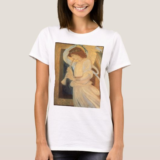An Angel Playing a Flageolet By Burne Jones T-shirt (Voorkant)