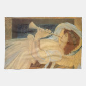 An Angel Playing a Flageolet By Burne Jones Theedoek (Horizontaal)