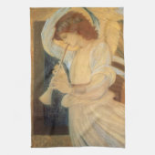 An Angel Playing a Flageolet By Burne Jones Theedoek (Verticaal)