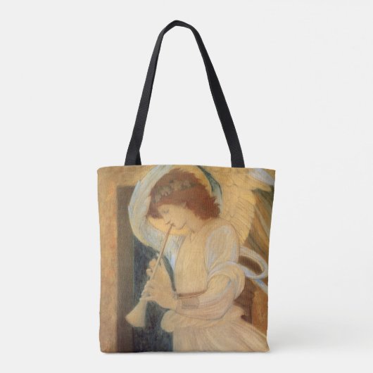An Angel Playing a Flageolet By Burne Jones Tote Bag (Achterkant)