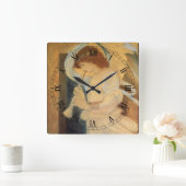 An Angel Playing a Flageolet By Burne Jones Vierkante Klok (Huis)