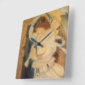 An Angel Playing a Flageolet By Burne Jones Vierkante Klok (Hoek)