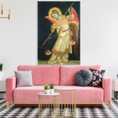 An Angel Weighing a Soul, c.1348-55 Canvas Afdruk (Insitu (Woonkamer))
