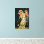 An Angel Weighing a Soul, c.1348-55 Canvas Afdruk (Insitu (Houten vloer))