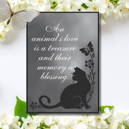 An Animal’s Love Is a Treasure – Cat Sympathy Kaart