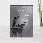 An Animal’s Love Is a Treasure – Dog Sympathy Kaart (Voorkant)
